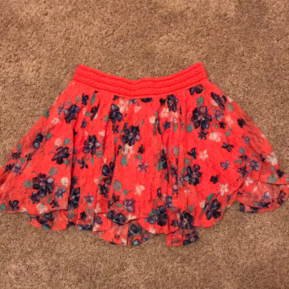 Salmon Flower Justice Skirt